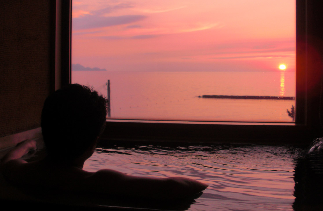 Kyotango hotel looking over Japan sea